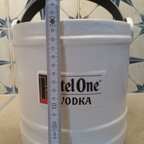 Ketel One Vodka ceramic ice bucket with iron handle