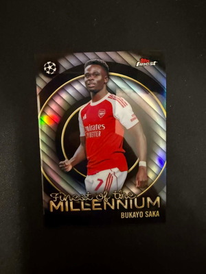 2025-26 Topps Finest UEFA Bukayo Saka Finest of the Millennium card new