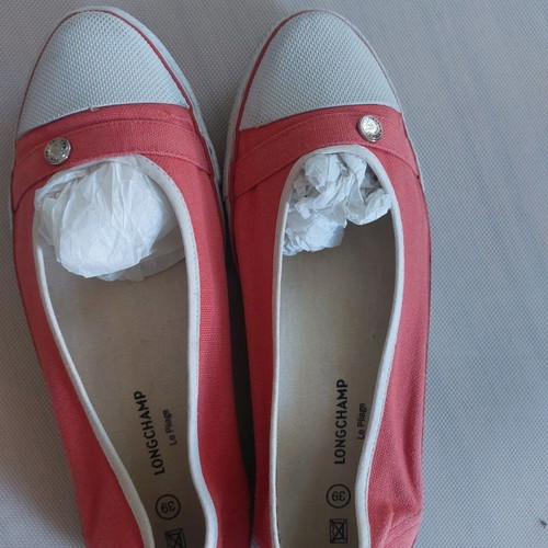 Lonchamp ballerina shoes used, coral color, size 39