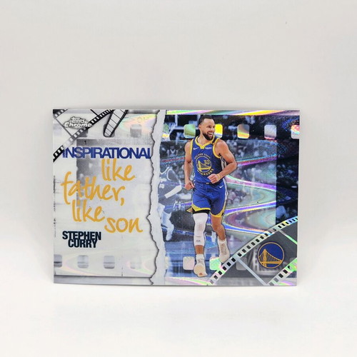 Topps Chrome Basketball Steph Curry Inspirational Raywave like new