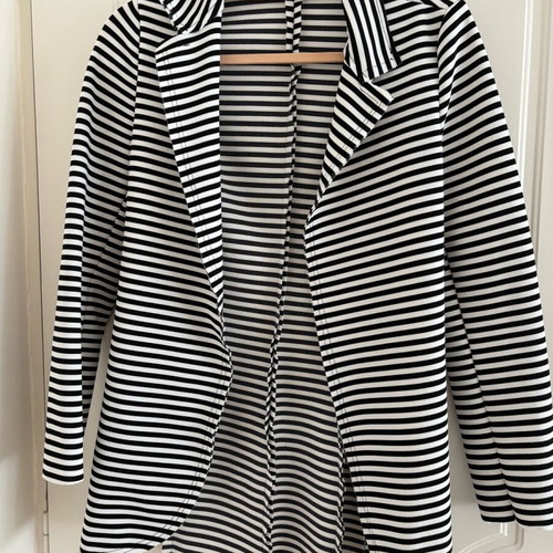 Blazer jacket with stripes like new, size M, black and white