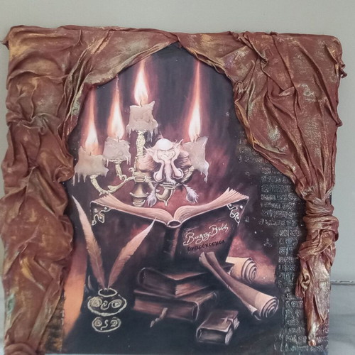 Handmade decorative MDF painting, 40x40 cm