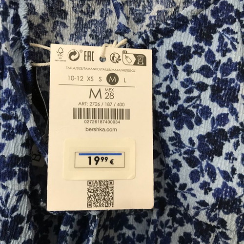 M&S dress-shorts new white with blue flowers