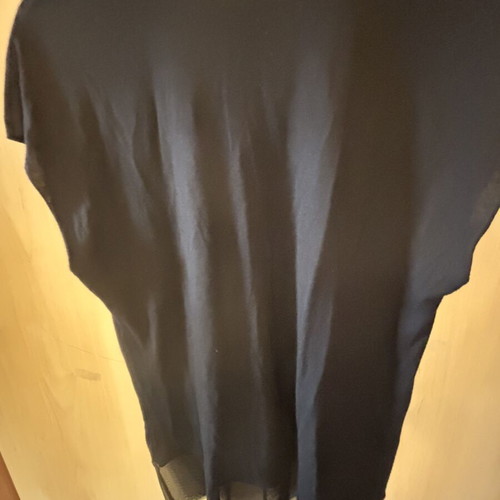 Zara black top with tulle hem like new