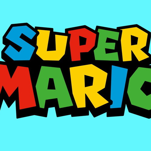 Super Mario logo sticker made to order