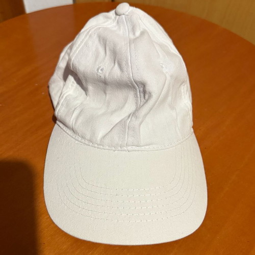 White Cotton Hat used, adjustable unisex 59cm