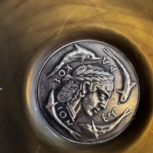 Ilias Lalaounis vintage plate Alexander the Great with 925 silver medal