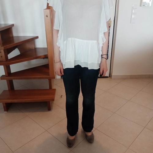 Sheer white blouse used, size S