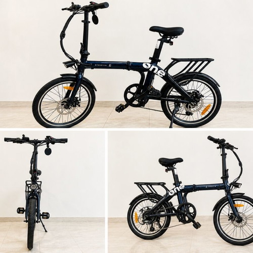 Electric folding city bike new, disc brakes, black