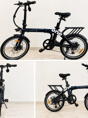 Electric folding city bike new, disc brakes, black