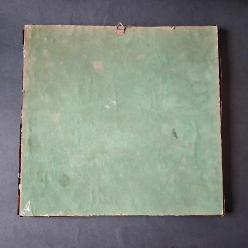 Vintage chalcography used with flowers in wooden frame