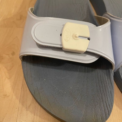Scholl plastic flip-flops used, blue size 40