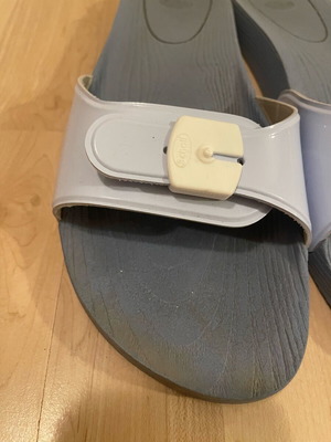 Scholl plastic flip-flops used, blue size 40