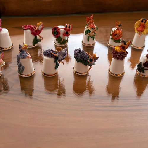 Porcelain fairy thimbles collection, Greek Collectors Circle