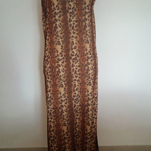 One-Shoulder Leopard Maxi Dress lightweight, flowy, like new