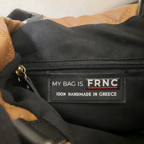 FRNC handmade bag like new, brown and black