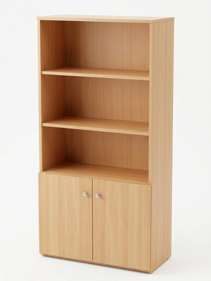 Student furniture set with bookshelf, bed, armchair and nightstand