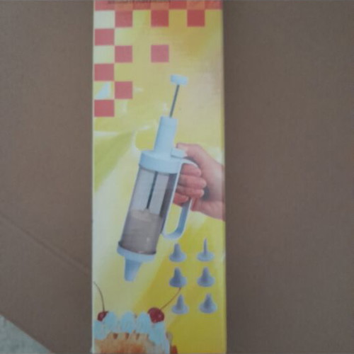 Plastic Hand Cookie Press with Multiple Designs New