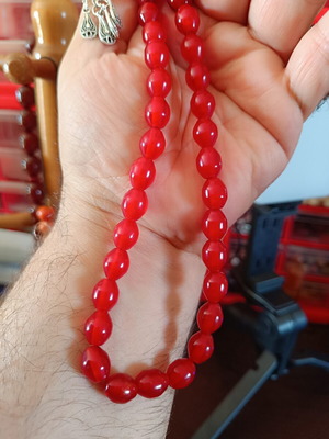 Mastic komboloi worry beads with pine scent, 33 beads