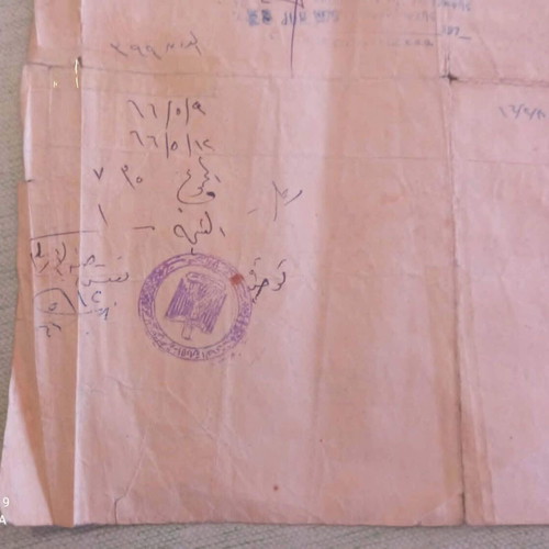 Birth certificate of Greek Egyptians 1965 used, historical collectible