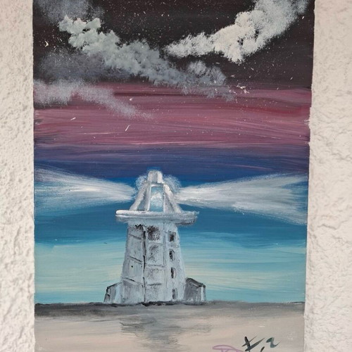 Canvas painting Lighthouse new acrylic 60x40 cm
