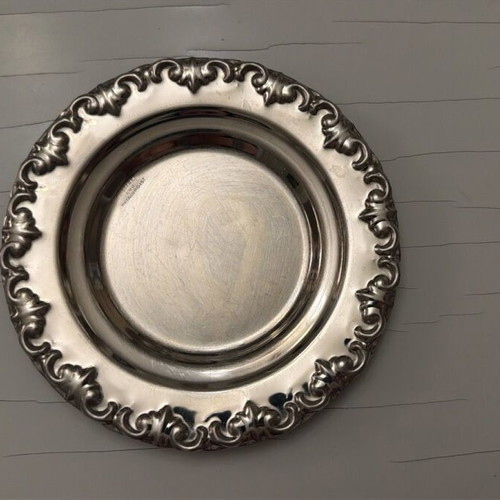 Vintage ERG Metalurgist decorative stainless steel plate 16 cm like new