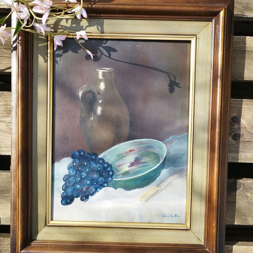 Vintage Dutch oil painting on canvas used