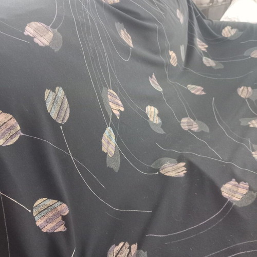 Soft Jersey Fabric Throw Blanket Like New, Floral Pattern