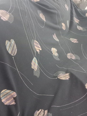 Soft Jersey Fabric Throw Blanket Like New, Floral Pattern
