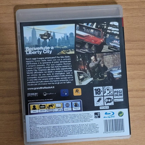 Grand Theft Auto IV PS3 game, European version