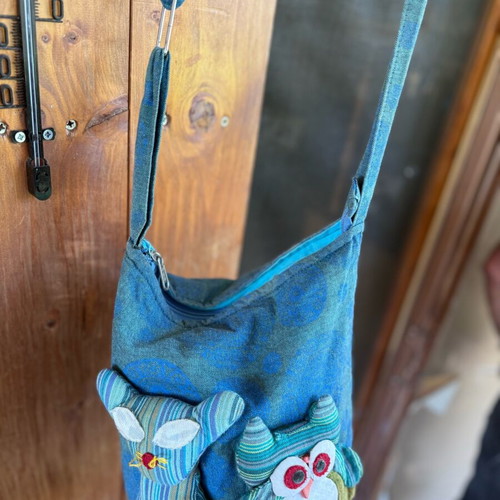 Shoulder bag with owl design boho/vintage like new