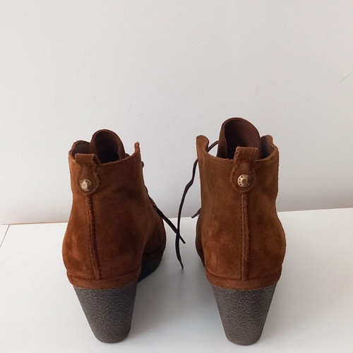 Alpe leather ankle boots size 37 like new, cinnamon color