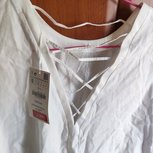 T-shirt Zara new, white, size S