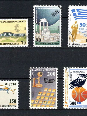 Ελλάδα 1994-1997 8 κομπλέ σειρές σφραγισμένες γραμματόσημα