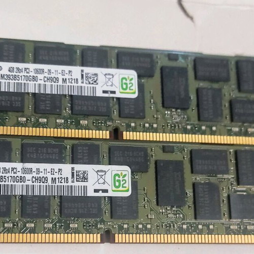 Samsung 2x4GB PC3 10600R RAM used