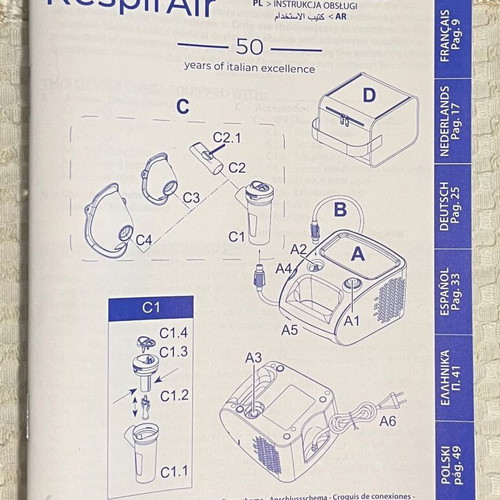 Flaem RespirAir nebulizer like new with case