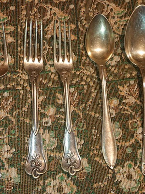 Vintage utensils used with markings