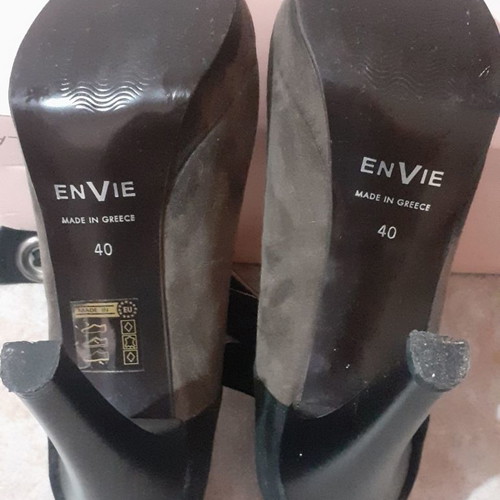 Envie γόβες γυναικείες μεταχειρισμένες, δίχρωμο δέρμα καστόρι, μέγεθος 40