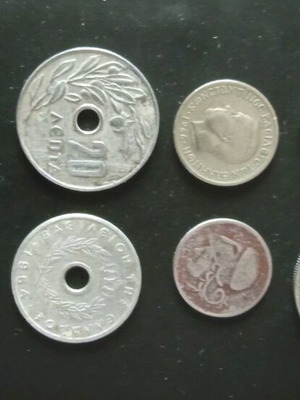 Old collectible coins used