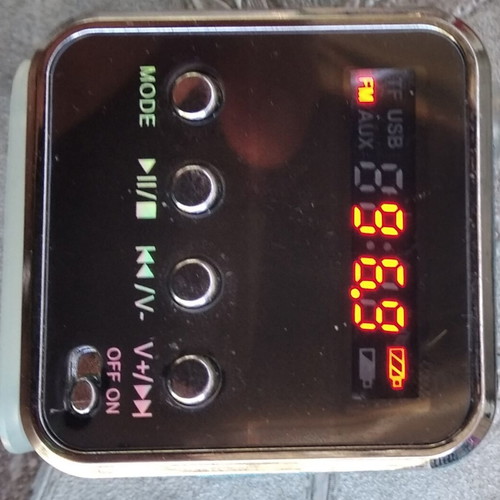 Miniature speaker and FM radio with rechargeable battery