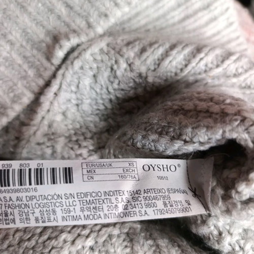 Oysho Sweater Gray XS Like New