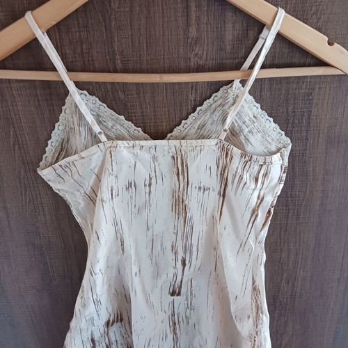 Ysatis blouse with adjustable straps, flower design, 100% silk like new