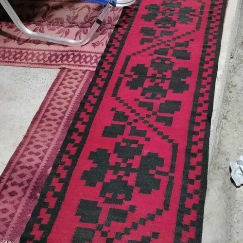 Handwoven loom rugs new, set of 9 pieces