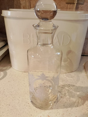 Vintage διακοσμητικό γυάλινο βάζο 400ml σαν καινούργιο