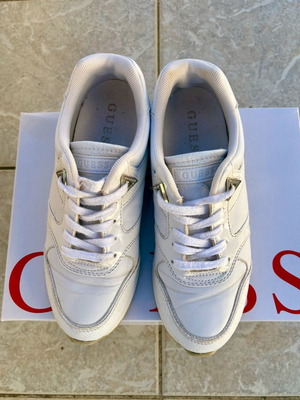 Guess sneakers size 38 white with gold details used