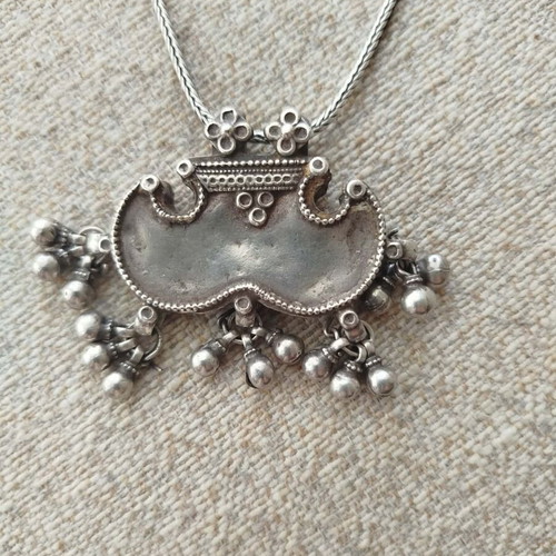 Handmade Silver 925 Necklace 27g Ethnic Tribal Design like new