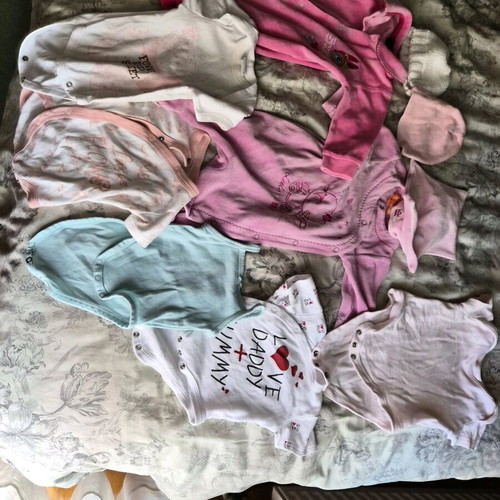 Baby bodysuits for girls aged 1 month to 3 years like new