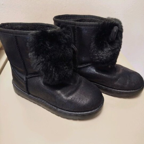 Girls' children's boot like new, black, size 34