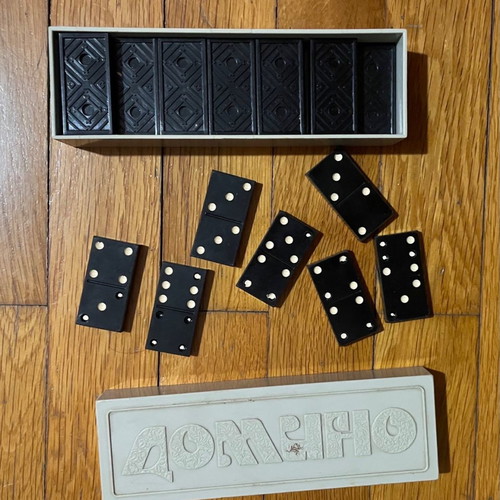 Russian domino game used, antique over 30 years old