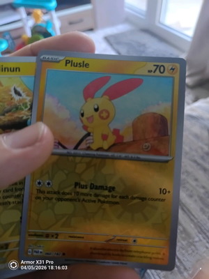 Pokemon Plusle (PAR 060) like new, Paradox Rift Holo